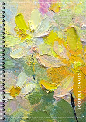 Scribble Handcrafted Yelow Flower Spiro Hard wirobound Gift Doodle Diary Journal A5 Diary Unruled 60 Pages(Yellow)