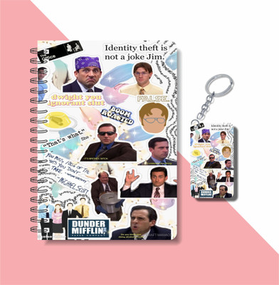 craft maniacs OFFICE SITCOM 2023 DIARY & KEYCHAIN A5 Notebook RULED 120 Pages(Multicolor)