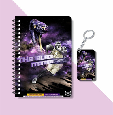 craft maniacs 2023 KOBE DIARY + KEYCHAIN A5 Notebook RULED 160 Pages(Multicolor)