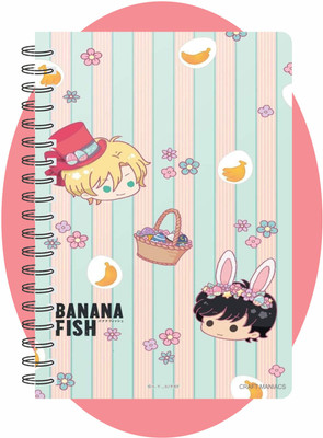 craft maniacs BANANA FISH COLLECTION A5 Notebook RULED 160 Pages(Multicolor)