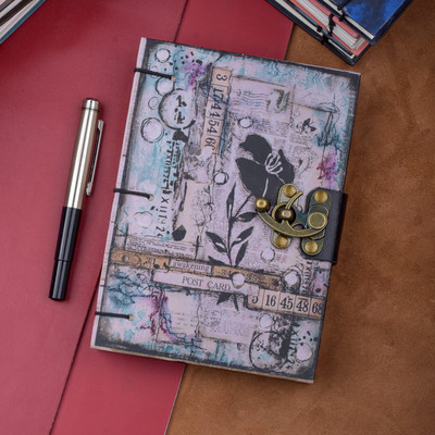 ARSHAD HANDICRAFT Classic Printed Journal A5 Diary Plain 200 Pages(Multicolor)