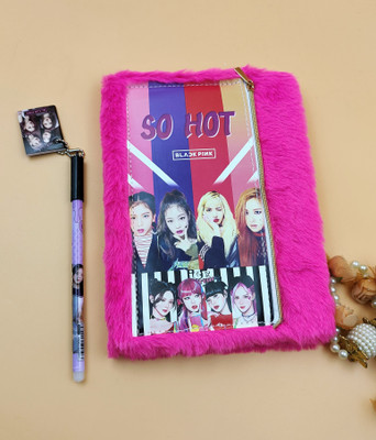 Paper Bear BlackPink A4 Diary ruled 70 Pages(Purple, Pack of 2)