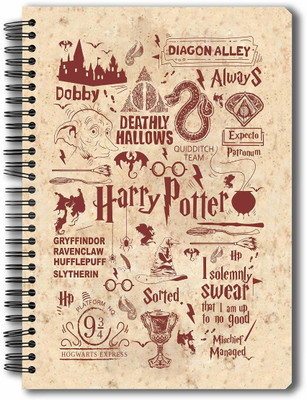craft maniacs A5 SPIRAL HP NOTEBOOK A5 Diary RULED 160 Pages(Multicolor)