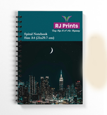 RJPRINTS City Spiral Notebook A4 Notebook Regular 200 Pages(Multicolor)