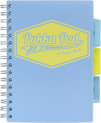 Pukka Pad Pastel Pink 4 Subject Book | 200 Pages | 80gsm | A5 Size | Note Book A5 Notebook Ruled 200 Pages(Blue)