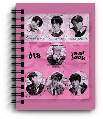 craft maniacs 2023 COLLECTION A5 Diary RULED 160 Pages(Pink)