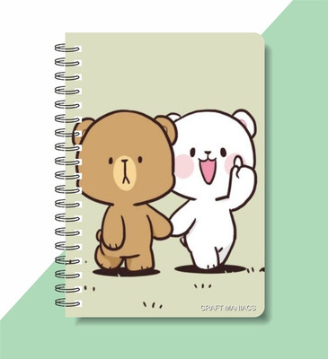 craft maniacs MILK & MOCHA 2023 COLLECTION A5 Notebook RULED 160 Pages(Multicolor)