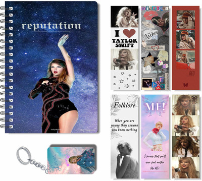 craft maniacs 2023 TAYLOR DIARY + TWO FREEBIE COLLECTION A5 Notebook RULED 160 Pages(Multicolor)