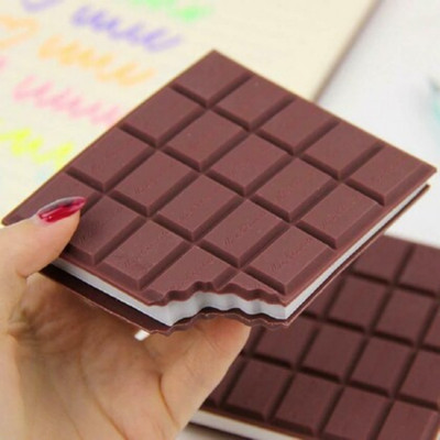 HOTTOYS Chocolate Shaped Personal Desk Notepad Memo Book Small Diary Mini Diary UNRULLED 80 Pages(Brown)