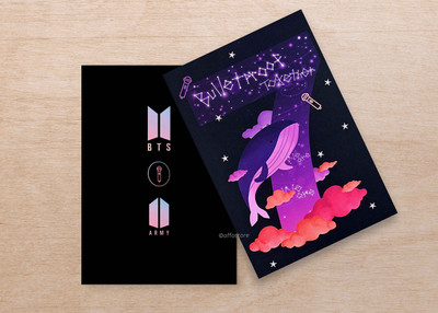 OFFO BTS Bullet Proof A5 Notebook Ruled 160 Pages(Multicolor)