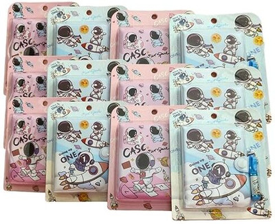 Tera13 Space Diary For Boys Tich Button A6 Notebook ruled 70 Pages(Multicolor, Pack of 12)