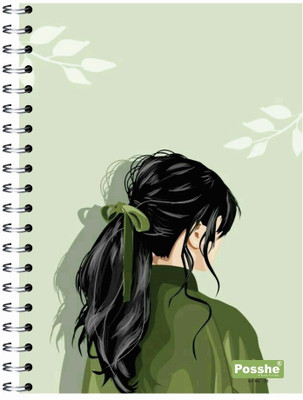 AshaEnterprises posshe diary set of 1 A5 Diary unruled 144 Pages(Green)
