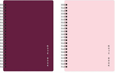 Artable Combo Pack A7 Notebook Ruled 160 Pages(Maroon, Light Pink)