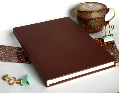 TORTUGA A5 Hardbound hardcover notebook sketchbook, journal (pack of 1) 120gsm A5 Notebook Unruled 160 Pages(Coffee)