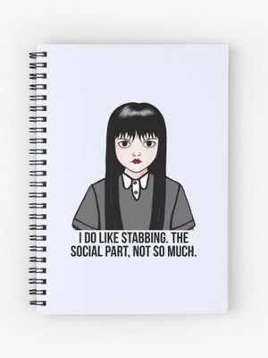sabali Wednesday 2025 A5 Notebook Ruled 160 Pages(White)