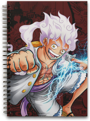 The K Fandom One Piece Notebook A5 size Spiral Notebook | Luffy Notebook | Anime Diary A5 Notebook Unruled Pages 100 Pages(Multicolor)