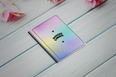 WRITE ON WHITE POSITIVE THEMED COLLECTION OF A5 Diary RULLED 160 Pages(RAINBOW)