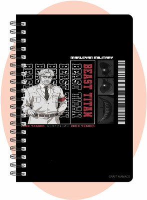 craft maniacs ATTACK ON TITANS COLLECTION A5 Notebook RULED 160 Pages(Multicolor)