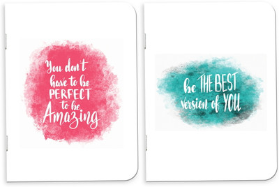 Raptech notebook Unique Stationery items, Easy to Carry, Plain Cute (You Don’t Have be) A5 Diary UnRuled 120 Pages(Multicolor, Pack of 2)