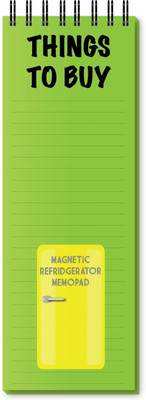 Nourish Things To Buy Magnetic Refrigerator_DRY Regular Memo Pad Ruled 50 Pages(Green)
