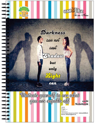 amblitz Spiral Notebook A4 Diary Ruled 500 Pages(Multicolor)