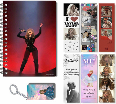 craft maniacs 2023 TAYLOR DIARY + TWO FREEBIE COLLECTION A5 Notebook RULED 160 Pages(Multicolor)