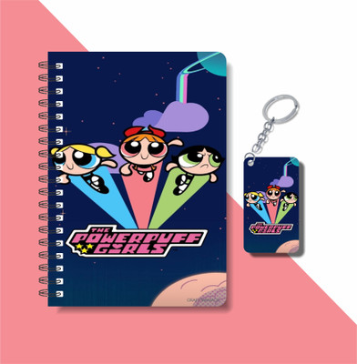 craft maniacs POWR PUFF GIRLS 2023 NOTEBOOK COLLECTION A5 Notebook RULED 160 Pages(White)