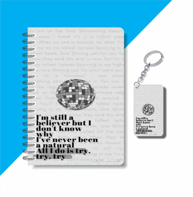 craft maniacs A5 NOTEBOOK + KEYCHAIN COLLECTION A5 Notebook RULED 160 Pages(White)