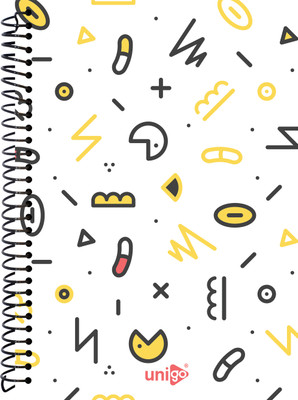 UNIGO Notebook A4 Notebook Single Line - Ruled 300 Pages(White)