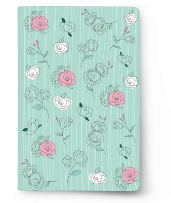 Shyama Enterprises Flower Print A5 Notebook Ruled 200 Pages(Green)