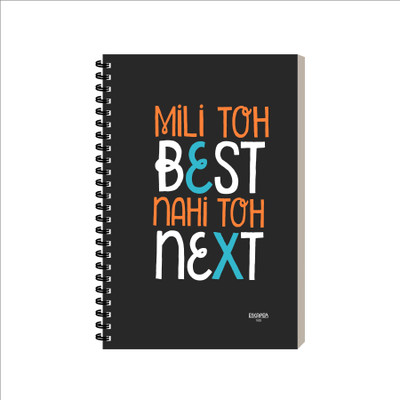 ESCAPER Dialogue Diary A5 Diary Ruled 160 Pages(Mili Toh Best Nhi Toh)