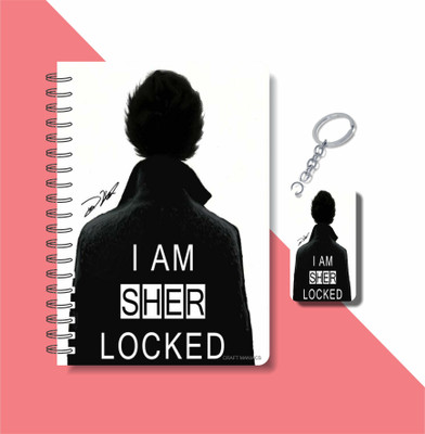craft maniacs SHERLOCK A5 Notebook RULED 160 Pages(I AM SHERLOCKED POSTER)