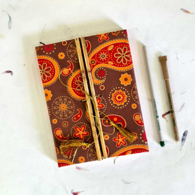 Devraaj NOTEPADE A5 Note Pad UNRULE 48 Pages(Red, Brown)