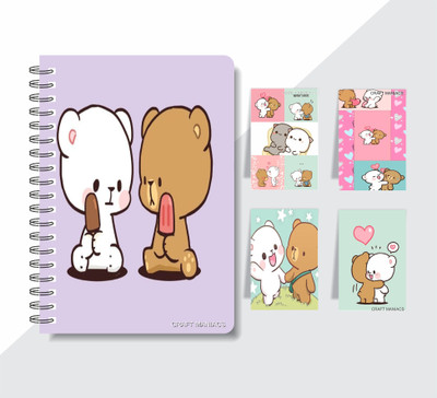 craft maniacs MILK & MOCHA 2023 COLLECTION A5 Notebook RULED 160 Pages(Multicolor)