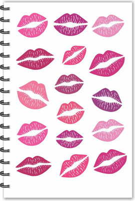ESCAPER Lips Shapes ary A5 Diary Ruled 160 Pages(Multicolor)
