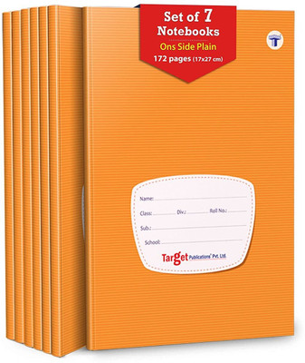 Target Publications Single Line Interleaf Notebooks | Writing Copy | 17x27 cm | GSM 58 | Pack of 7 Regular Notebook One Side Blank/Unruled & One Side Ruled 172 Pages(Brown, Pack of 7) Target Publications Single Line Interleaf Notebooks | Writing Copy | 17x27 cm | GSM 58 | Pack of 7 Regular Notebook One Side Blank/Unruled & One Side Ruled 172 Pages(Brown, Pack of 7)