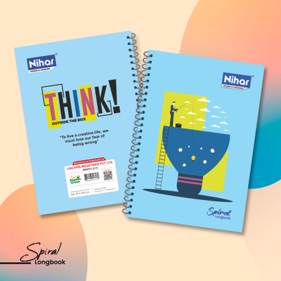 WRITE ON WHITE NEW A4 Notebook Ruled 400 Pages(Multicolor)