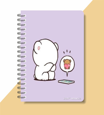 craft maniacs MILK & MOCHA 2023 COLLECTION A5 Notebook RULED 160 Pages(Multicolor)