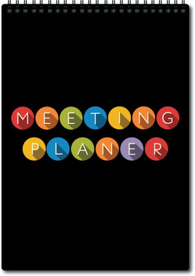 Nourish Meeting Planner A4 Planner/Organizer Ruled 75 Pages(Black)