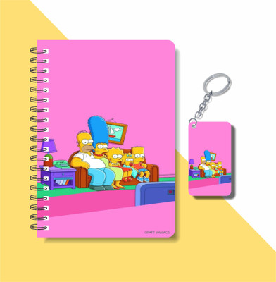 craft maniacs THE SIMPSONS A5 Diary RULED 160 Pages(Multicolor)
