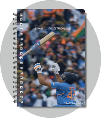 craft maniacs CRICKET 2024 NOTEBOOK COLLECTION A5 Diary RULED 160 Pages(White)