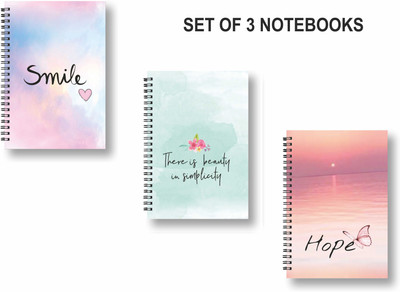 ROT RIX combo of 3 Notebooks A5 Diary Ruled 144 Pages(Multicolor, Pack of 3)