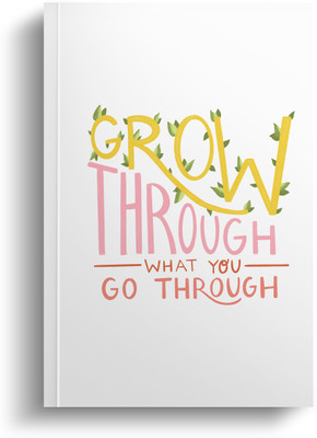 Mimikry Notebook with Stylus Pen | Magnetic Pen Slot | 6x9 inches | Motivational Theme | Regular Notebook Both Side Ruled 120 Pages(Grow Through)