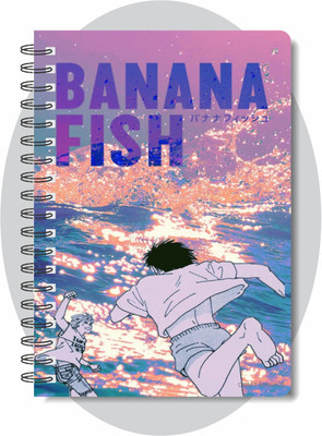 craft maniacs BANANA FISH COLLECTION A5 Notebook RULED 160 Pages(Multicolor)