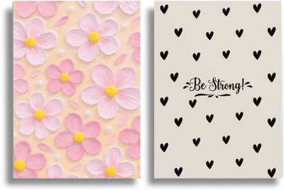 SMART FLOOR Cute diary A5 Diary Unruled 80 Pages(Black,Grey, Pack of 2)