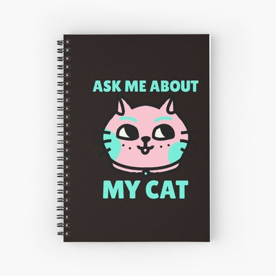craft maniacs KITTY COLLECTION A5 Notebook RULED 160 Pages(Black)