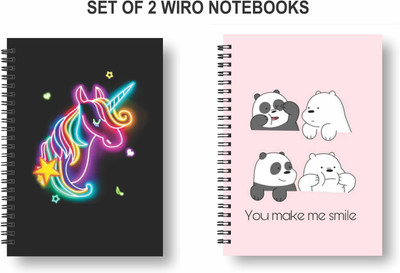 Papco Notebooks A5 Diary Ruled 144 Pages(Multicolor, Pack of 2)