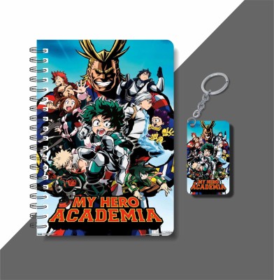 craft maniacs 2023 ANIME DIARY + KEYCHAIN A5 Notebook RULED 160 Pages(Multicolor)