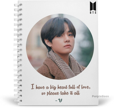 PurpleBees BTS Special Diary A5 Diary Unruled 160 Pages(Multicolor)
