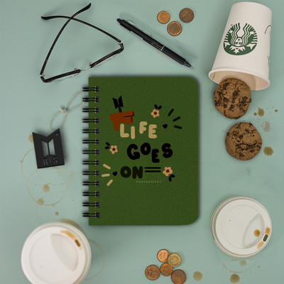 DI-KRAFT BTS Printed Diary for Home and office use A5 Diary Unruled 160 Pages(Green)